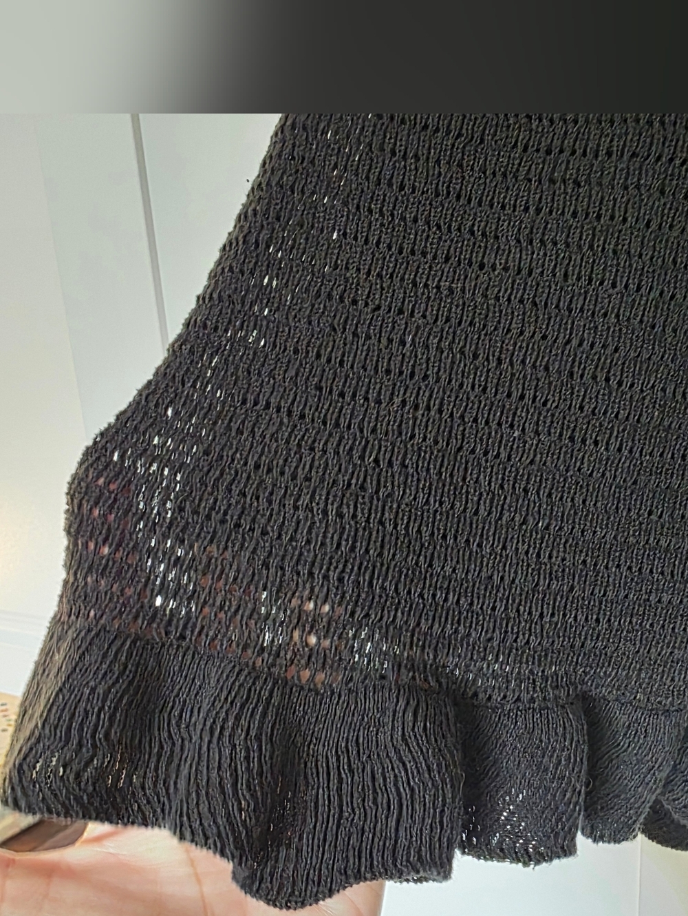 Anthropologie Knit Skirt Ruffle Hem - Picture 4 of 6